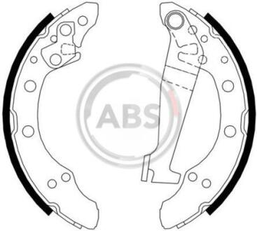 Колодка гальм. барабан. AUDI / VW 80/100/Passat задн. (ABS) A.B.S. 8778