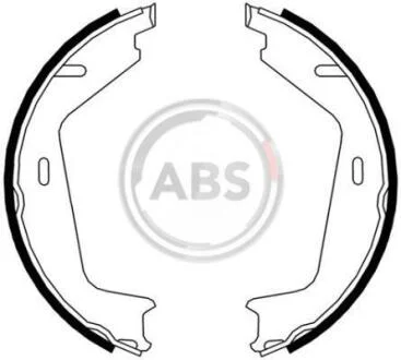 Колодка гальм. барабан. стоянкове гальм. VOLVO S80/V70 задн. (ABS) A.B.S. 9071