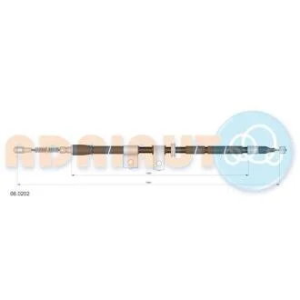 Трос ручного гальма DAEWOO Lanos задній правий ADRIAUTO 06.0202