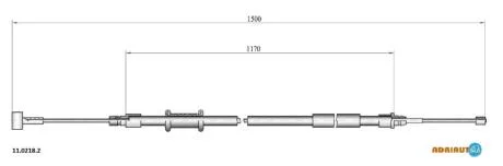 Трос гальмівний FIAT Jumper III all 40RH-LH06-/Ducato III all MaxiRH-LH06-/Boxer III all 40 ADRIAUTO 1102182