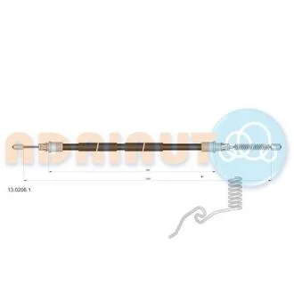 Трос гальмівний FORD Transit RWD Van-Kombi-Bus RH 4/00- ADRIAUTO 1302061