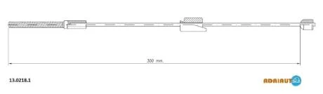Трос гальмівний FORD Fiesta – FusionF02- ADRIAUTO 1302181