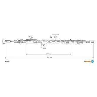 Трос гальмівний NISSAN Primera P10 2.0 disc brakeLH91- ADRIAUTO 280251