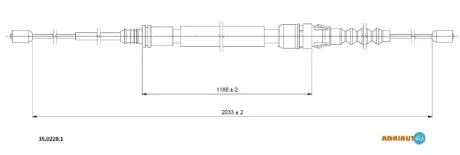 Трос ручного гальма PEUGEOT, CITROEN ADRIAUTO 35.0228.1