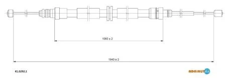 Трос гальмівний Renault Megane III ADRIAUTO 4102921