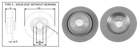 Диск гальмiвний задній (кратно 2) FORD KUGA II (DM2) (12-) APPLUS APLUS 61856AP
