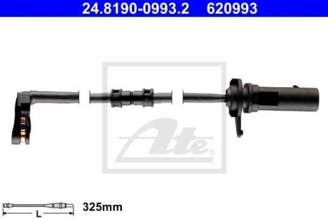 Датчик зносу гальмівних колодок ATE 24.8190-0993.2