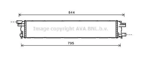 Радіатор охолодження двигуна (додатковий) Audi A4 B8 (08-), A5 (08-), A6 C7 (11-), A7 (11-), Q3 (12-) 1.4, 3.0 TFSI, 2.0 TDI AVA AVA COOLING AI2361