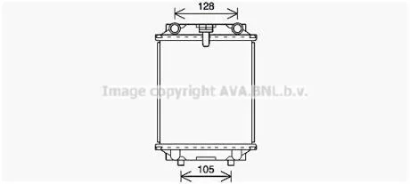 Радіатор охолодження двигуна Audi A1, A3 (12-20)/Seat Leon (13-20)/VW Jetta, Golf (10-20) 2.0 TSI, TFSI AVA AVA COOLING AI2415