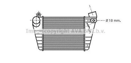 Інтеркулер Audi A3 (96-)/Seat Leon (02-)/Skoda Octavia (01-)/VW Golf (96-) 1.8T, 1.9 TDi AVA AVA COOLING AI4185