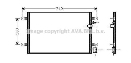 Конденсор кондиціонера A6 ALL 04-11 (AVA) AVA COOLING Ai5237