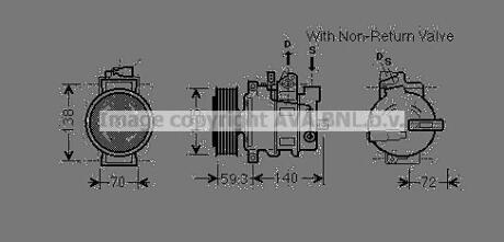 Компресор кондиціонера Audi A4 B7, B8 (05-), A5 (08-), A6 C6, C7 (04-), A7 (11-) AVA AVA COOLING AIAK330