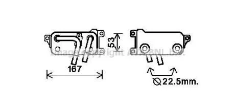 Радіатор масляний КПП BMW 5 E60 (04-), 7 E65 (02-) AVA AVA COOLING BW3401