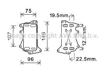 Радіатор масляний КПП BMW 3 F30 (12-), 5 F10 (10-), 7 F01 (09-), X3 F25 (11-), X5 F15 (14-) 3.0D AVA AVA COOLING BW3556