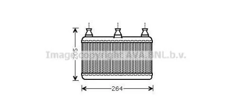 Радіатор обігрівача салону BMW 5e60 02>10 AVA AVA COOLING BWA6341