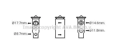 Клапан розширювання AVA COOLING DN1380