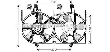 Вентилятор охолодження радіатора AVA AVA COOLING DN7511