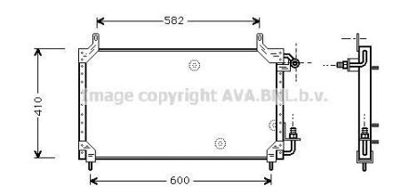 Радіатор кондиціонера Нексія (NISSENS) AVA AVA COOLING DW5006