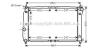 Радіатор охолодження CHEVROLET AVEO (T250, T255) (05-) 1.4 i 16V (трубчаті) (AVA) AVA COOLING DWA2067 (фото 1)