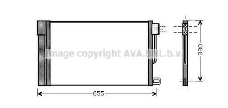 Радіатор кондиціонера Citroen Nemo/Fiat Fiorino/Peugeot Bipper (08-)/Opel Corsa (07-) AVA AVA COOLING FTA5314D