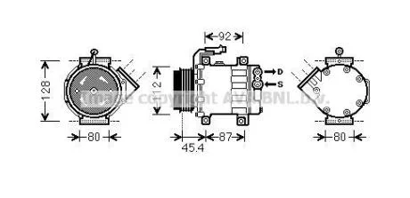 Компресор кондиціонера Citroen Jumper/Peugeot Boxer/Fiat Ducato (06-) AVA AVA COOLING FTAK366