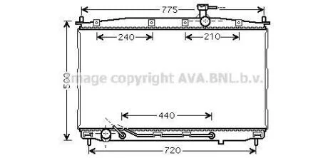Радіатор охолодження HYUNDAI Santa Fe II (CM) (AVA) AVA COOLING HY2174