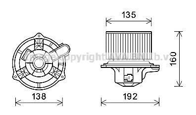 Вентилятор обігрівача салону Kia Ceed (07-), Hyundai Elantra (06-) AVA AVA COOLING HY8553