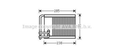 Радіатор обігрівача HYUNDAI Sonata V (NF) (AVA) AVA COOLING HYA6317
