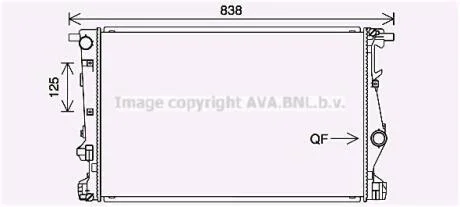 Радіатор охолодження двигуна Jeep Cherokee (13-) AVA AVA COOLING JE2075