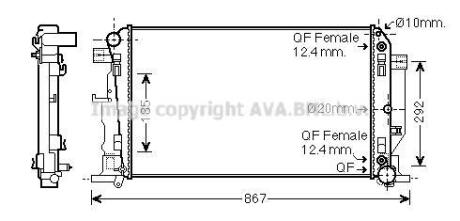 Радіатор SPRINTER 35i/22D/30D 06- (Ava) AVA COOLING MS2445