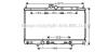 Радіатор охолодження двигуна Mitsubishi Lancer 1,6i 2,0i 03>07 AT AC+/- AVA AVA COOLING MT2214 (фото 1)