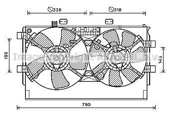 Вентилятор охолодження радіатора AVA AVA COOLING MT7530