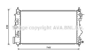 Радіатор охолодження двигуна AVA AVA COOLING OL2599