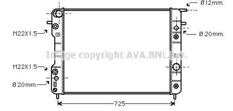 Радіатор охолодження двигуна Opel Omega B 2,5i 2,6i 3,0i 3,2i 99>03 MT/AT AC+ AVA AVA COOLING OLA2193