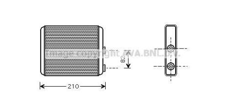 Радіатор пічки AVA AVA COOLING OLA6353