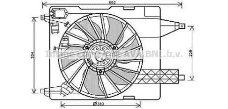 Вентилятор охолодження радіатора AVA AVA COOLING RT7539