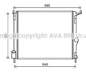 Радіатор охолодження LOGAN (AVA) AVA COOLING RTA2476
