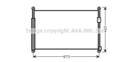 Радіатор кондиціонера Suzuki Grand Vitara (05-) 2,0i 2,4i AVA AVA COOLING SZ5108D
