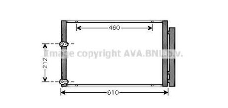 Радіатор кондиціонера Toyota Prius (04-) AVA AVA COOLING TO5429D