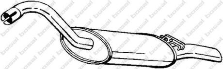 Глушитель (задняячасть) алюминизированная сталь Audi 80 1.6-2.0 BOSAL 105017 (фото 1)