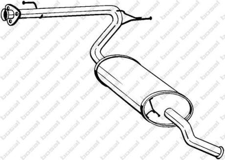 Глушник задня частина CITROEN Jumper (01-06), FIAT Ducato (01-06), PEUGEOT BOXER (01-06) (281-093) BOSAL 281093