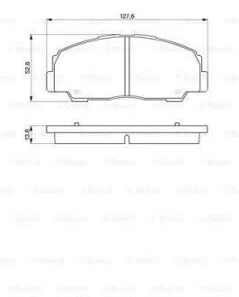 Колодки гальмівні дискові DAIHATSU Rocky/Rugger \'\'F \'\'2.2-2.8 \'\'93-02 BOSCH 0986424297
