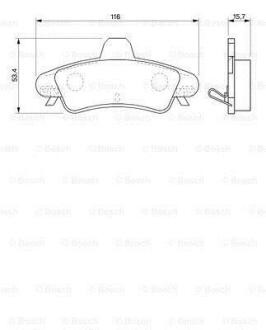 ДИСКОВI КОЛОДКИ ЗАДНI BOSCH 0 986 424 744