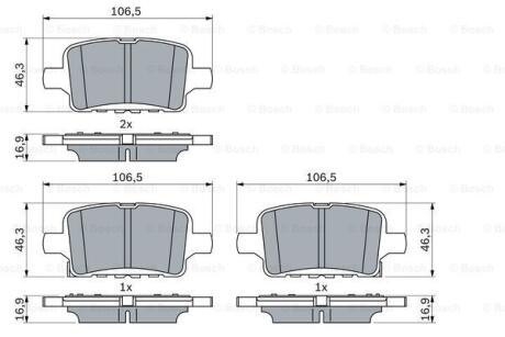 Гальмівні колодки дискові BOSCH 0 986 424 870