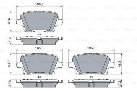 Гальмівні колодки дискові BOSCH 0 986 424 872
