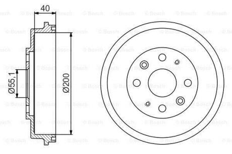 Гальмівний барабан BOSCH 0986477191