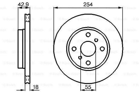 A_Диск гальмівний TOYOTA Paseo,Sera 1,5 88-99 BOSCH 0986478585
