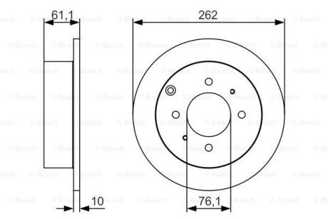 Диск гальмівний PR2 HYUNDAI/KIA Matrix/Sonata/Magentis "R "98-05 BOSCH 0986479S68