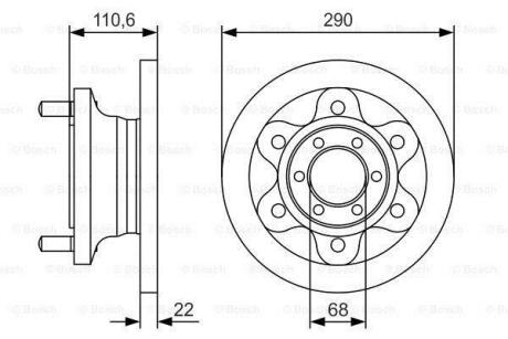 ДИСК ГАЛЬМIВНИЙ ПЕРЕДНIЙ PREMIUM2 BOSCH 0 986 479 S95