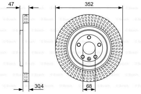 Диск гальмівний FORD Explorer (USA) \'\'F \'\'11>> - кратн. 1 шт BOSCH 0986479W53